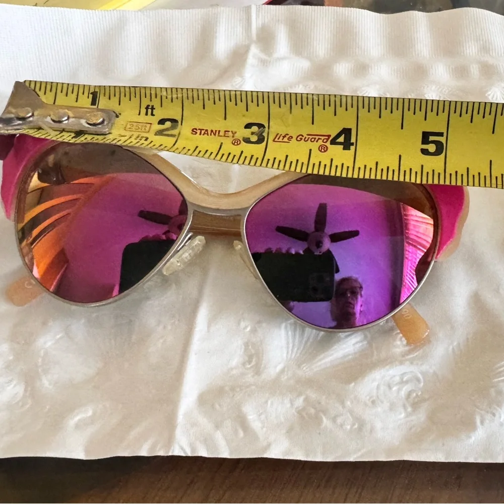 Andy Wolf Sweet Summer Breeze Cat Eye Sunglasses in Pink and Beige